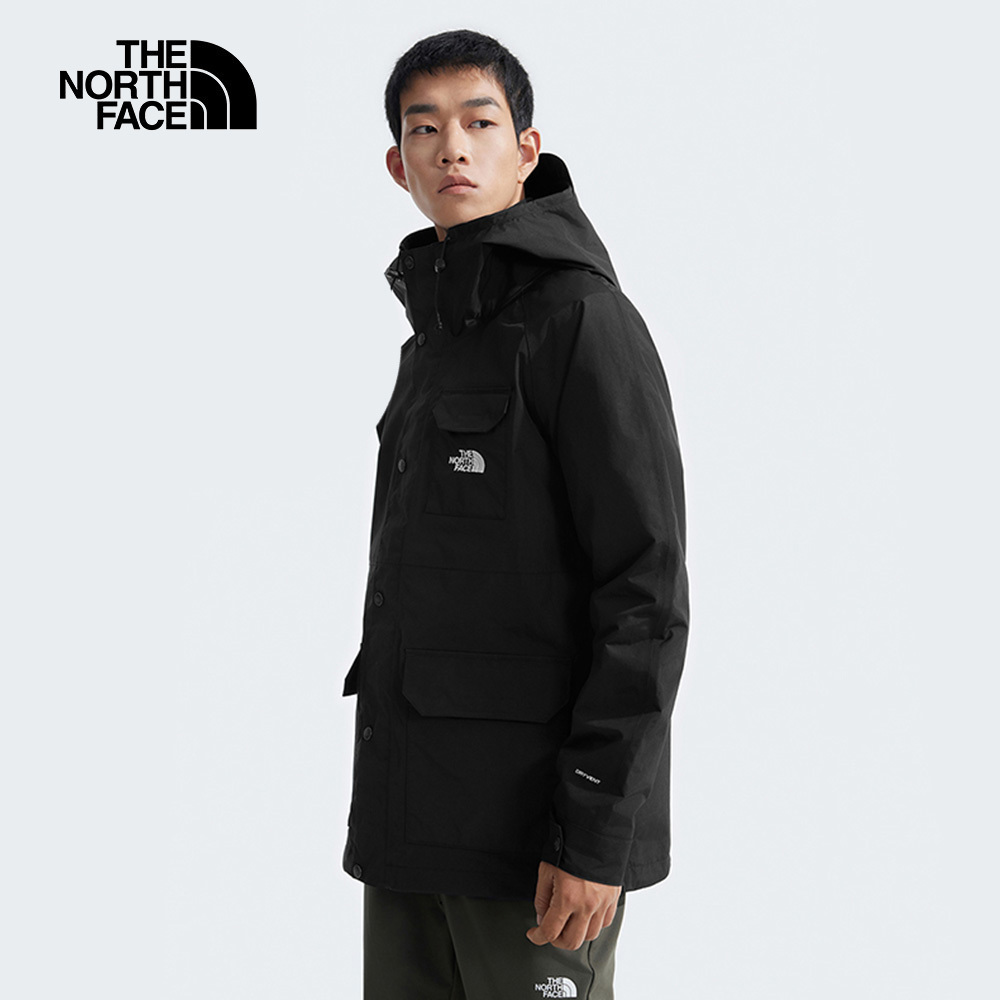 【10/24 00點週末限定】The North Face北面男款黑色防水透氣多口袋連帽衝鋒衣｜88RA4H0