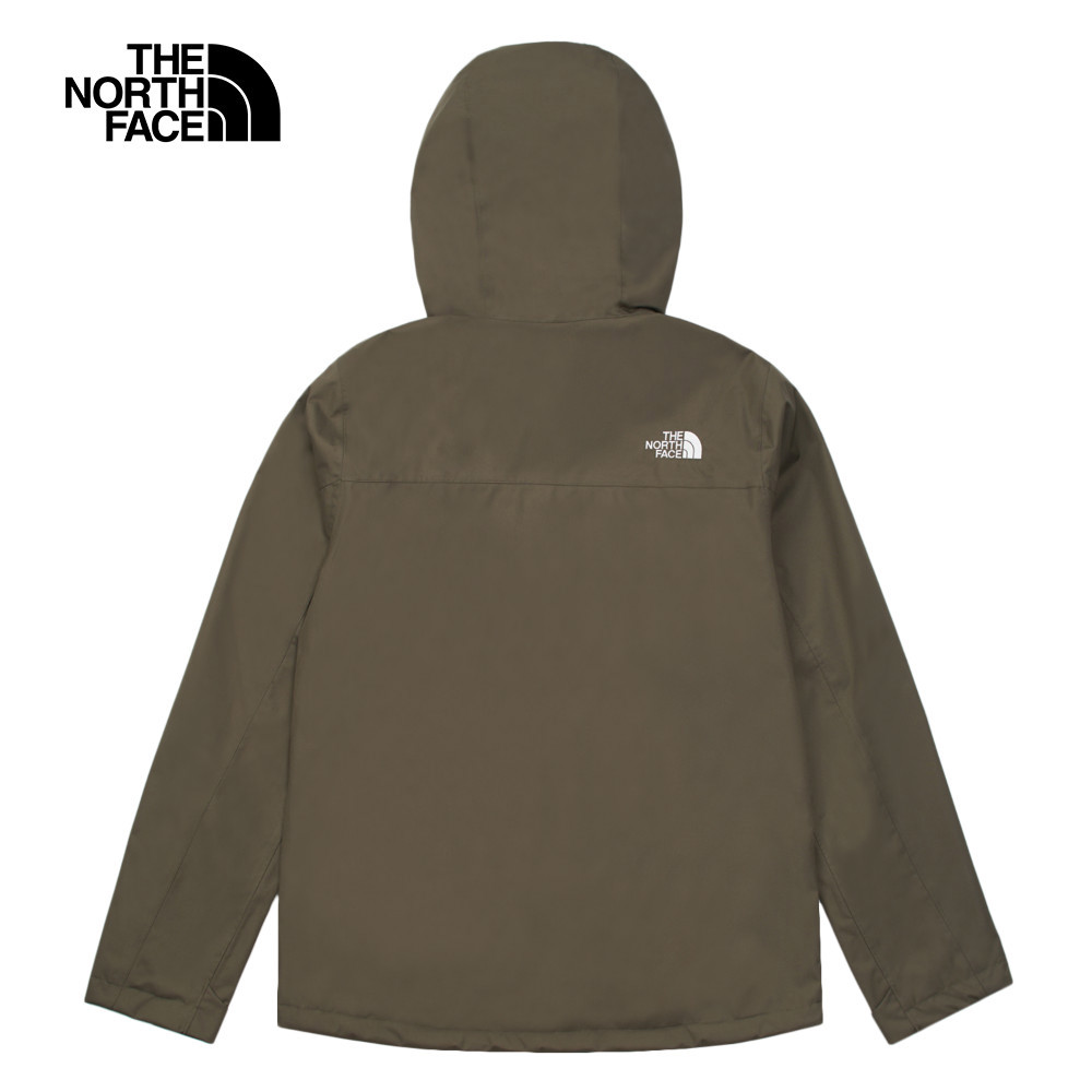 The North Face北面男款綠色防水透氣連帽衝鋒衣｜88RD21L