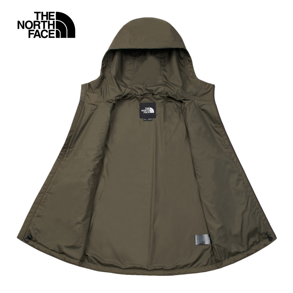 The North Face北面男款綠色防水透氣連帽衝鋒衣｜88RD21L