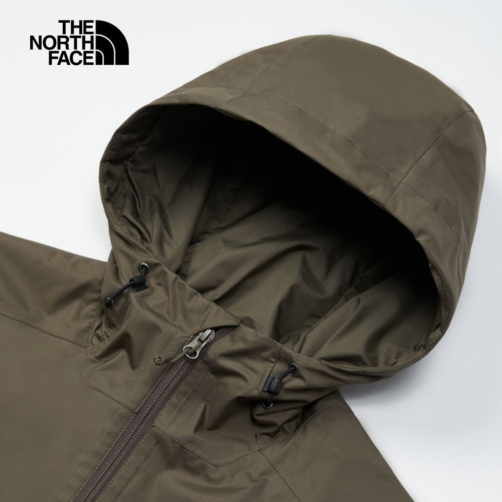 The North Face北面男款綠色防水透氣連帽衝鋒衣｜88RD21L