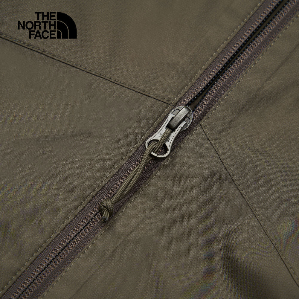 The North Face北面男款綠色防水透氣連帽衝鋒衣｜88RD21L