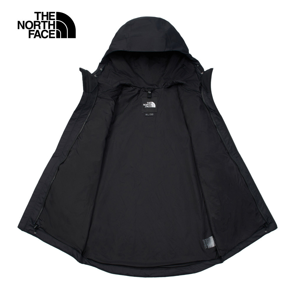 The North Face北面男款黑色防水透氣可調節連帽衝鋒衣｜8DMBJK3