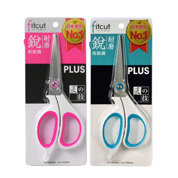 PLUS  Fitcut剪刀(SC-165A)-白粉/白藍