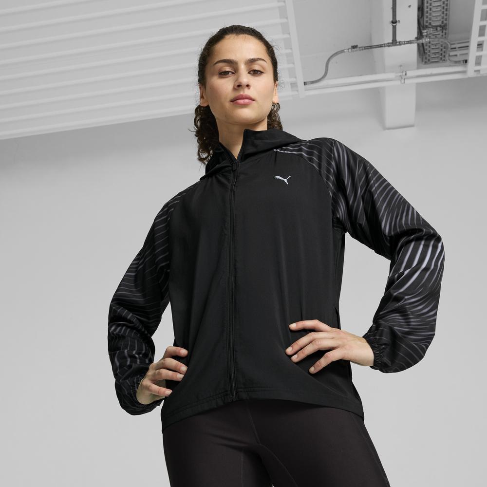 PUMA 慢跑系列Run Fav印花連帽風衣外套 女性