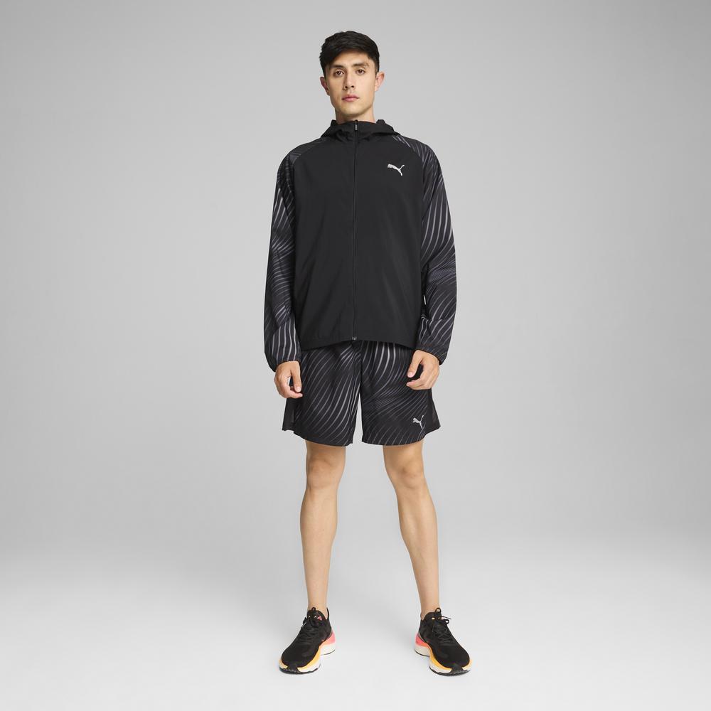 PUMA 慢跑系列Run Fav印花連帽風衣外套 男性