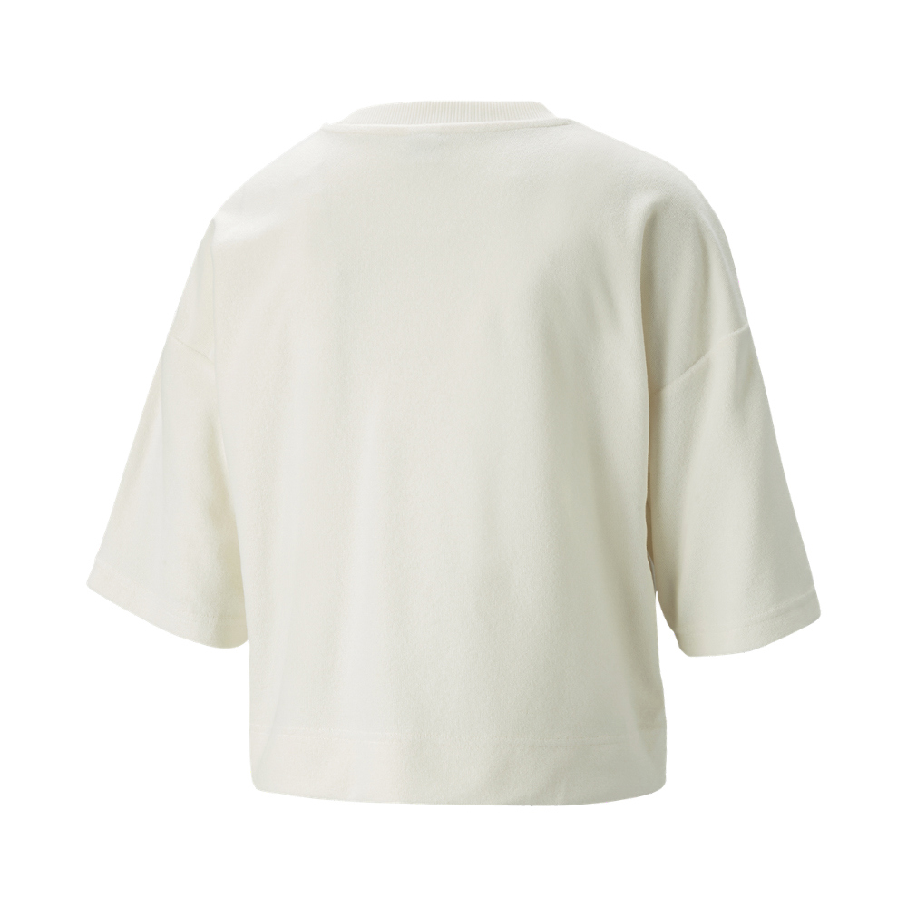 PUMA 基本系列Cat毛巾綿短版短袖T恤 女性