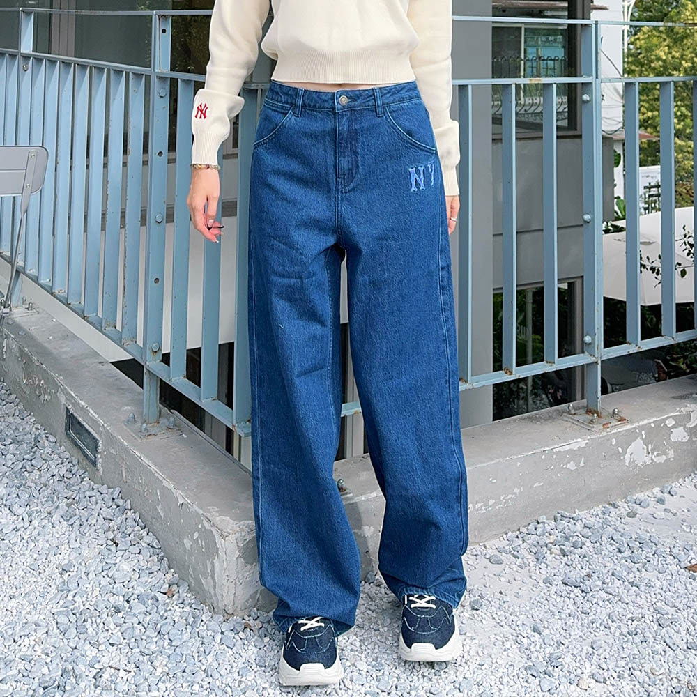 MLB 女版丹寧牛仔褲 紐約洋基隊 (3FDPB1144-50INL)