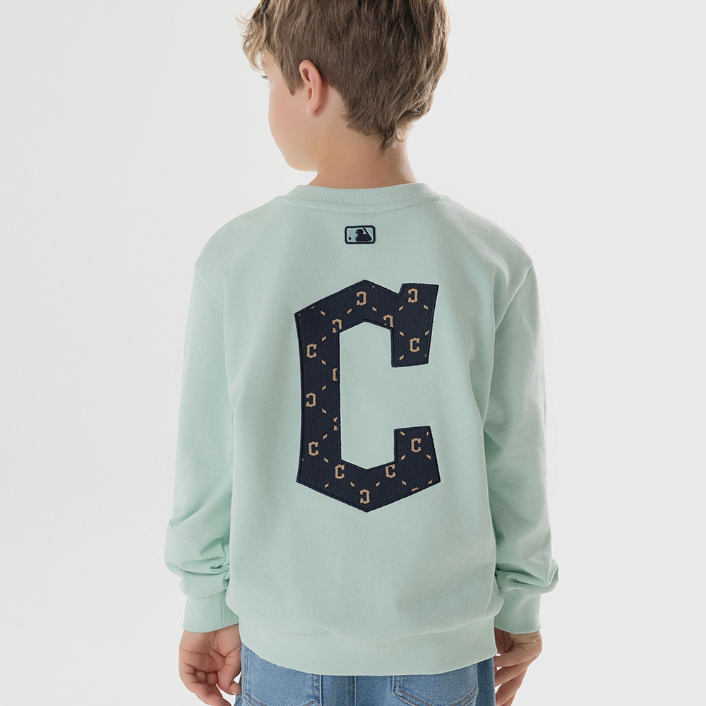 MLB KIDS 大學T 童裝 Monogram系列 克里夫蘭守護者隊 (7AMTMD244-45MTL)