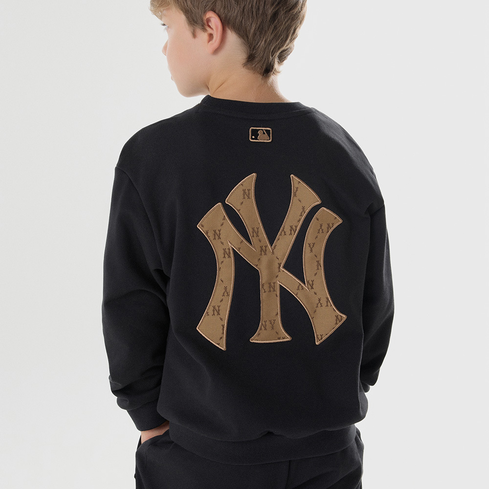MLB KIDS 大學T 童裝 Monogram系列 紐約洋基隊 (7AMTMD244-50BKS)