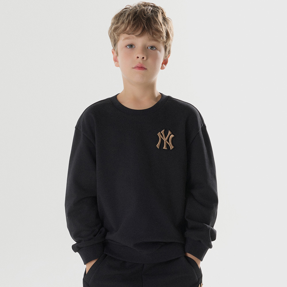 MLB KIDS 大學T 童裝 Monogram系列 紐約洋基隊 (7AMTMD244-50BKS)