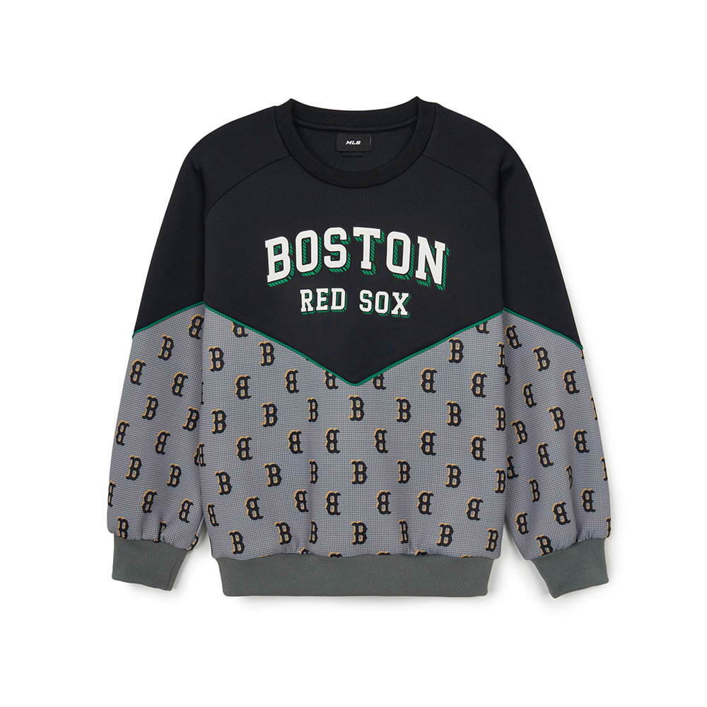 MLB KIDS 大學T 童裝 Monogram系列 波士頓紅襪隊 (7AMTMT344-43BKS)