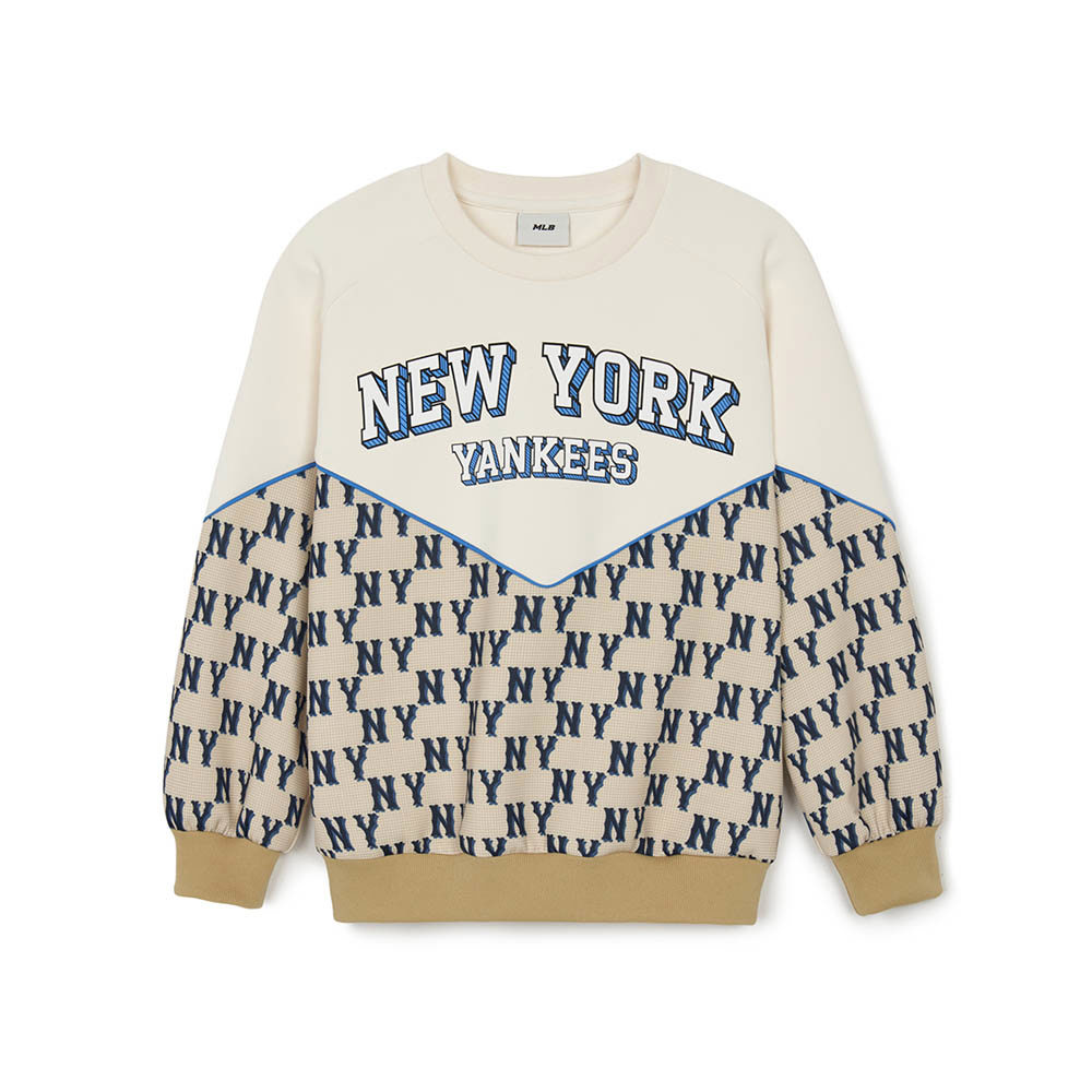 MLB KIDS 大學T 童裝 Monogram系列 紐約洋基隊 (7AMTMT344-50NBL)