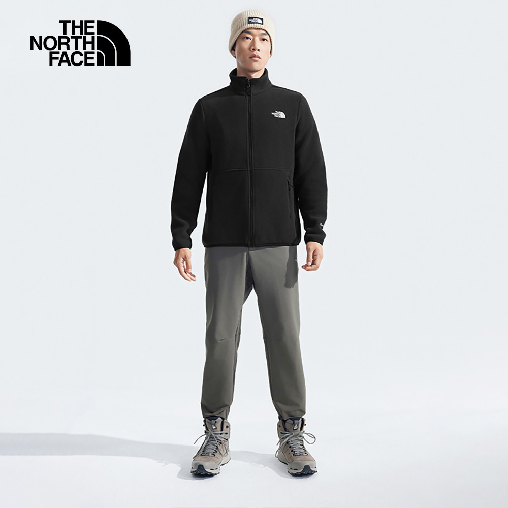 【10/24 00點週末限定】The North Face北面男款黑色舒適保暖立領抓絨外套｜83O94H0