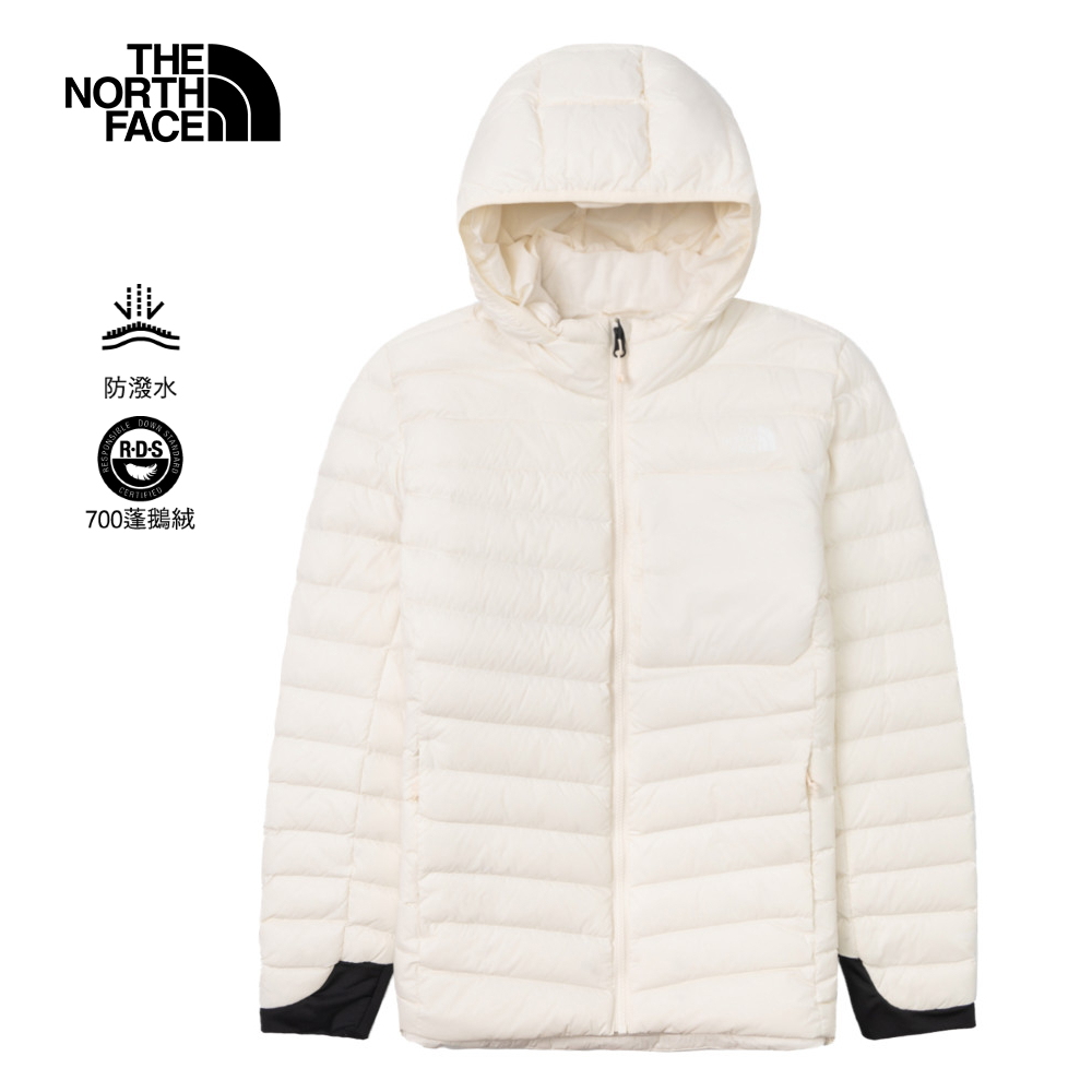 【10/27 12點限時搶購】The North Face北面女款米白色防潑水保暖連帽羽絨外套｜89Y4QLI