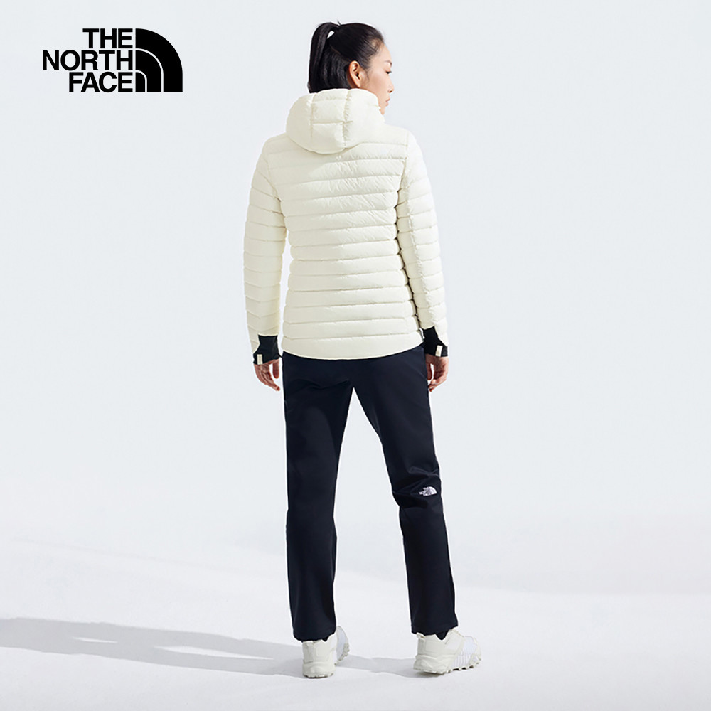 【10/27 12點限時搶購】The North Face北面女款米白色防潑水保暖連帽羽絨外套｜89Y4QLI