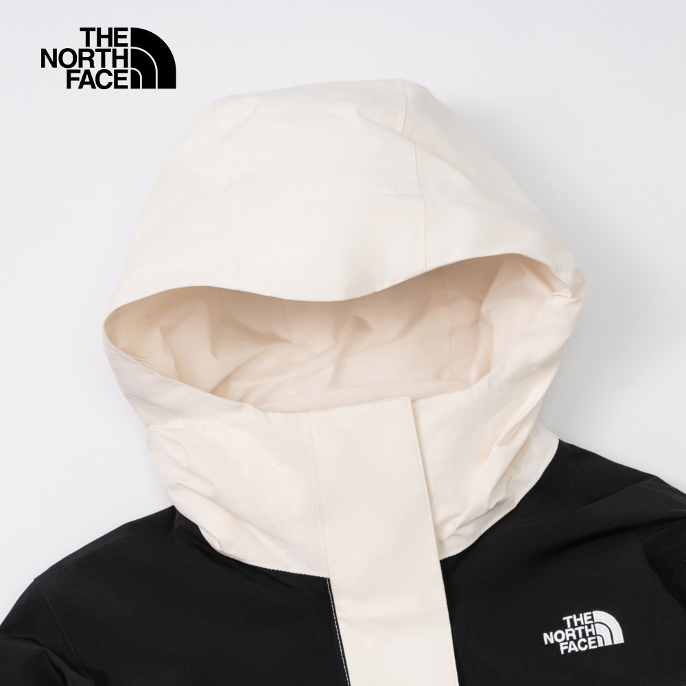 【10/27 00點限時搶購】The North Face北面女款米白色防水透氣保暖連帽抓絨內裡三合一外套｜89YJROU