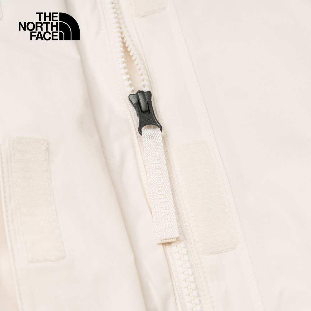 【10/27 00點限時搶購】The North Face北面女款米白色防水透氣保暖連帽抓絨內裡三合一外套｜89YJROU