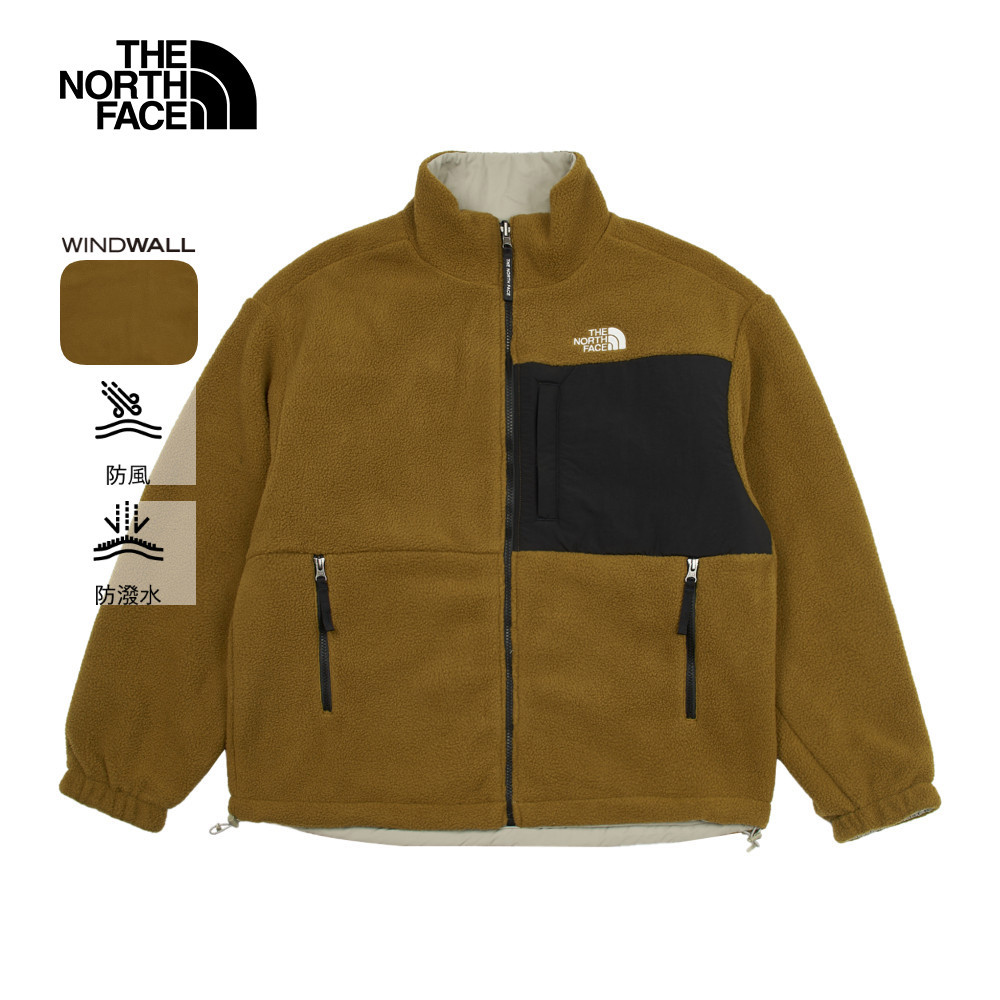 【限時搶購】男款棕色保暖可調節雙面穿立領抓絨外套｜89YY1OB