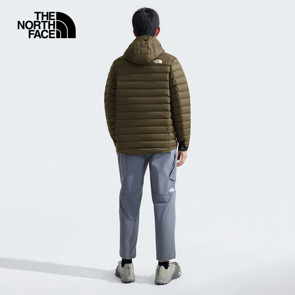 【10/27 12點限時搶購】The North Face北面男款灰褐色防潑水舒適保暖連帽羽絨外套｜89ZQ21L