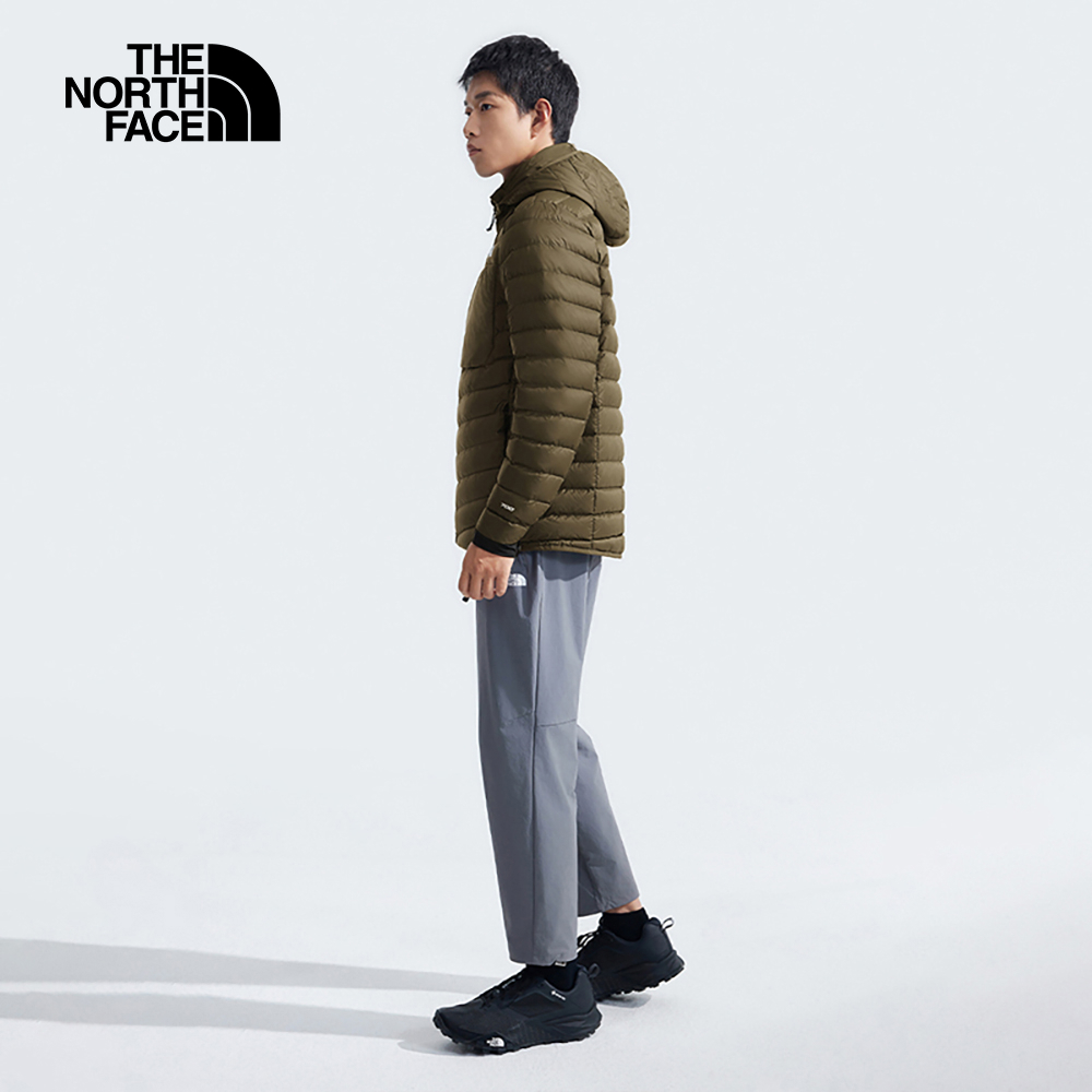 【10/27 12點限時搶購】The North Face北面男款灰褐色防潑水舒適保暖連帽羽絨外套｜89ZQ21L