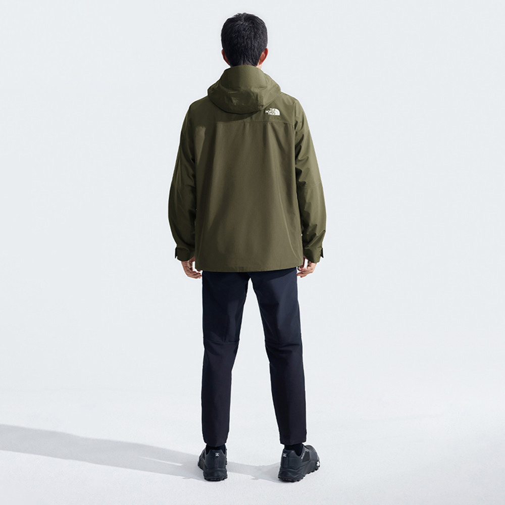 【10/27 12點限時搶購】The North Face北面男款灰褐色防水透氣舒適保暖連帽抓絨內裡三合一外套｜89ZS21L