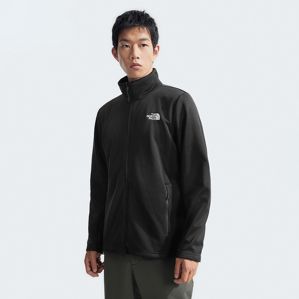 The North Face北面男款黑色防水透氣舒適保暖連帽抓絨內裡三合一外套｜89ZSJK3