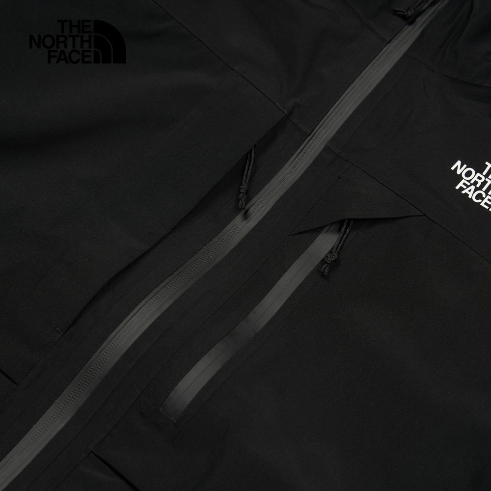 The North Face北面男款黑色防水透氣舒適保暖連帽抓絨內裡三合一外套｜89ZSJK3