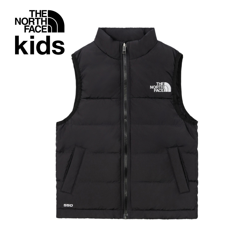 The North Face北面兒童黑色防水透氣舒適保暖連帽羽絨內裡三合一外套｜8A3GKX7