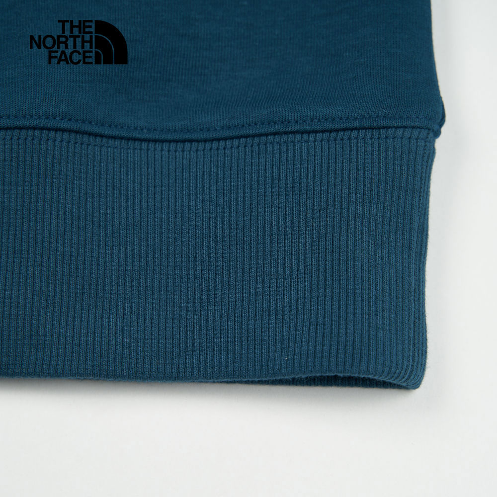 The North Face北面男款藍色背部山峰印花設計長袖大學T｜8AT91NO