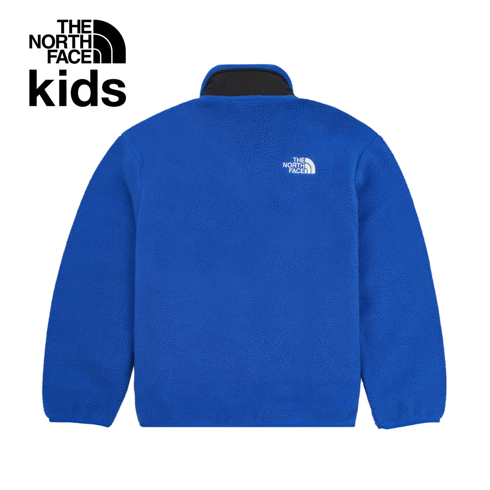 【10/26 00點限時搶購】The North Face北面兒童藍色舒適保暖休閒立領抓絨外套｜8AZGCZ6