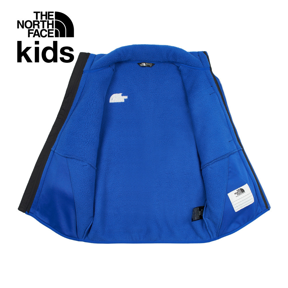 【10/26 00點限時搶購】The North Face北面兒童藍色舒適保暖休閒立領抓絨外套｜8AZGCZ6