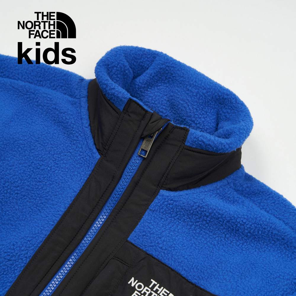 【10/26 00點限時搶購】The North Face北面兒童藍色舒適保暖休閒立領抓絨外套｜8AZGCZ6