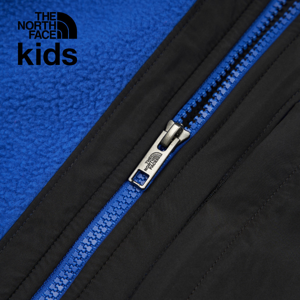 【10/26 00點限時搶購】The North Face北面兒童藍色舒適保暖休閒立領抓絨外套｜8AZGCZ6