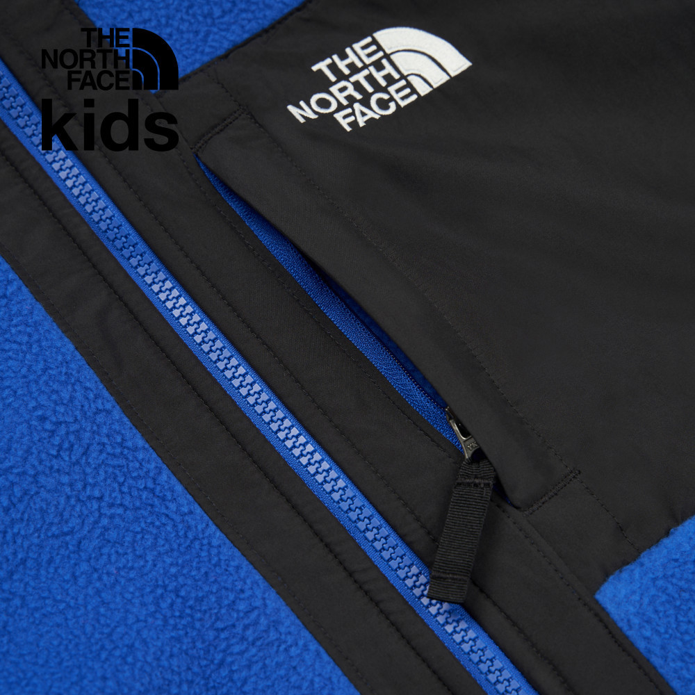 【10/26 00點限時搶購】The North Face北面兒童藍色舒適保暖休閒立領抓絨外套｜8AZGCZ6