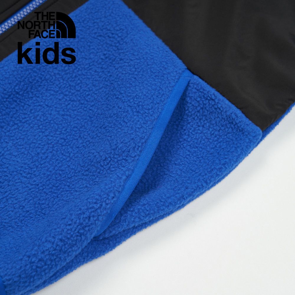 【10/26 00點限時搶購】The North Face北面兒童藍色舒適保暖休閒立領抓絨外套｜8AZGCZ6