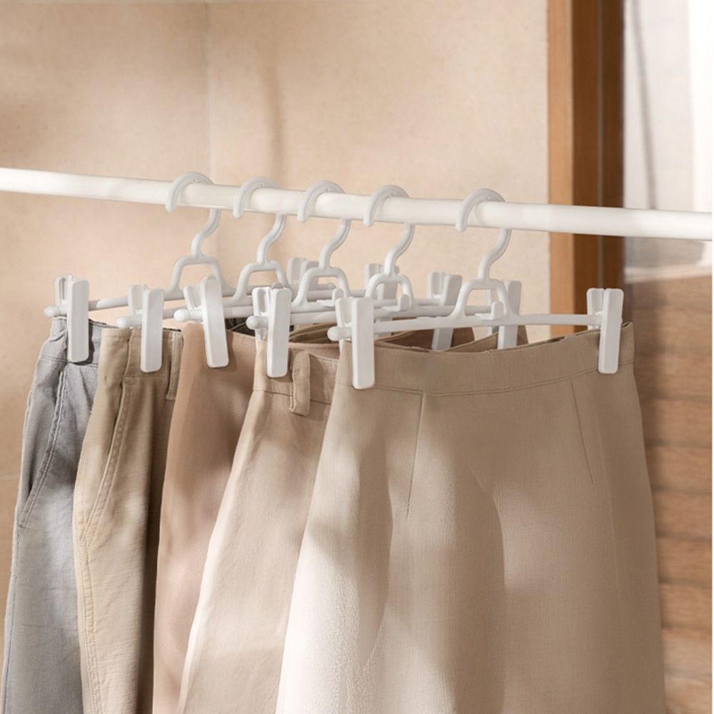 懶角落可疊加褲架-白色五入
