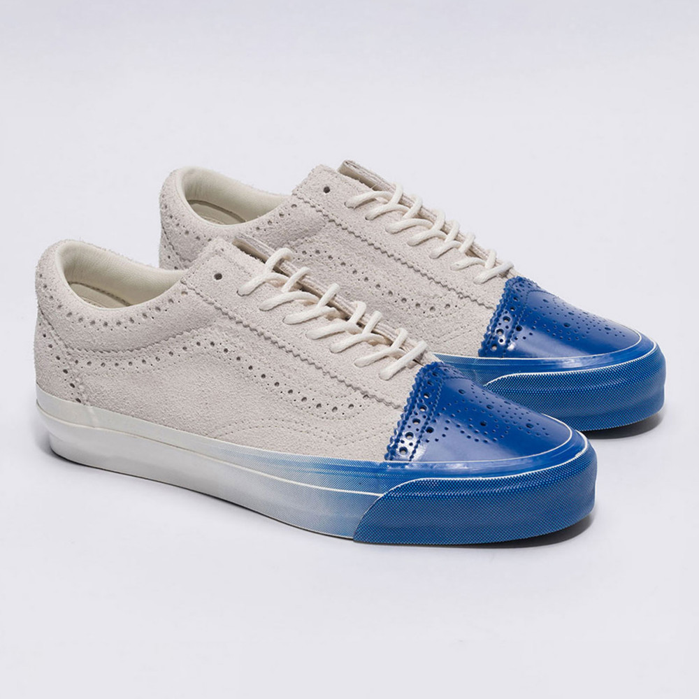 Tokyo Design Collective Premium LX Old Skool Brogue 米灰色/藍色滑板鞋