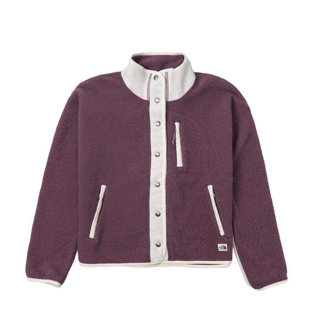 The North Face北面女款紫色保暖立領抓絨外套｜5AYL0I3