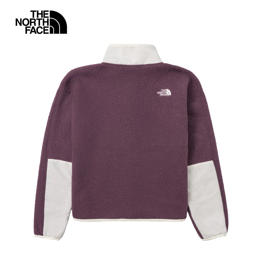 The North Face北面女款紫色保暖立領抓絨外套｜5AYL0I3