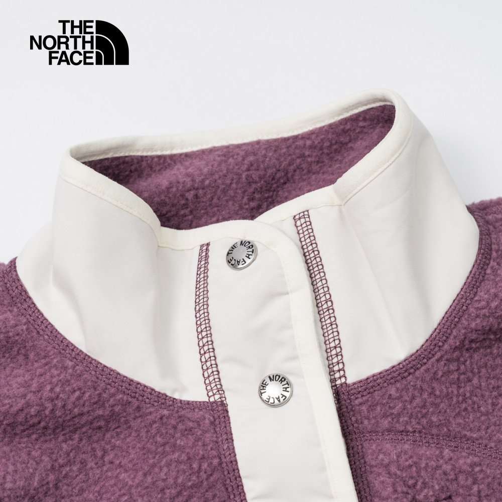 The North Face北面女款紫色保暖立領抓絨外套｜5AYL0I3