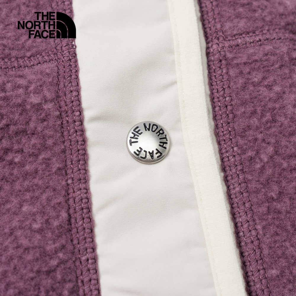 The North Face北面女款紫色保暖立領抓絨外套｜5AYL0I3