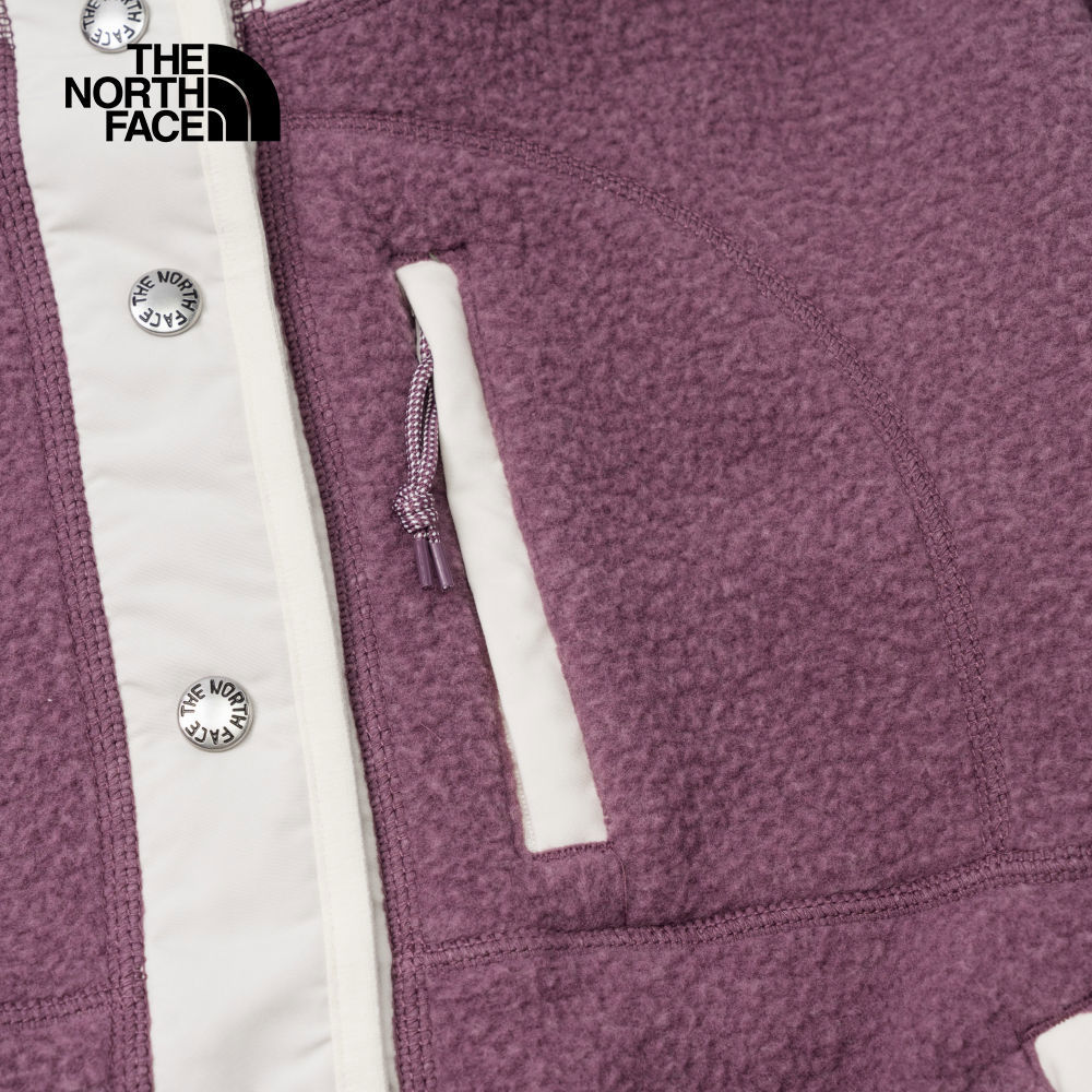 The North Face北面女款紫色保暖立領抓絨外套｜5AYL0I3