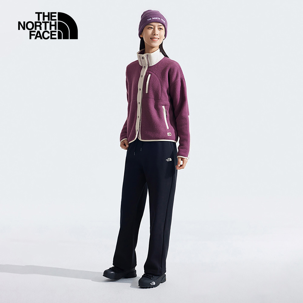 The North Face北面女款紫色保暖立領抓絨外套｜5AYL0I3
