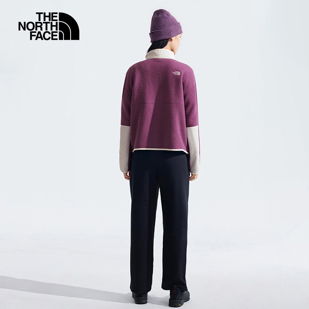 The North Face北面女款紫色保暖立領抓絨外套｜5AYL0I3
