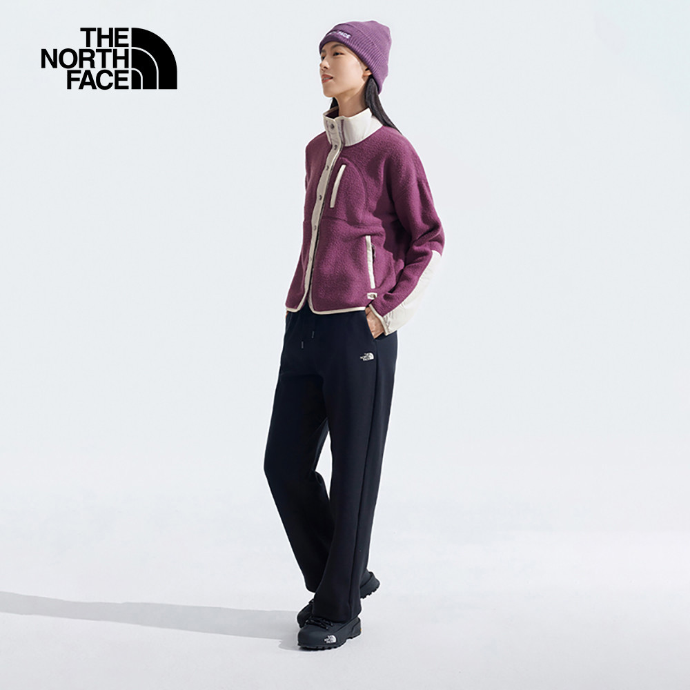 The North Face北面女款紫色保暖立領抓絨外套｜5AYL0I3