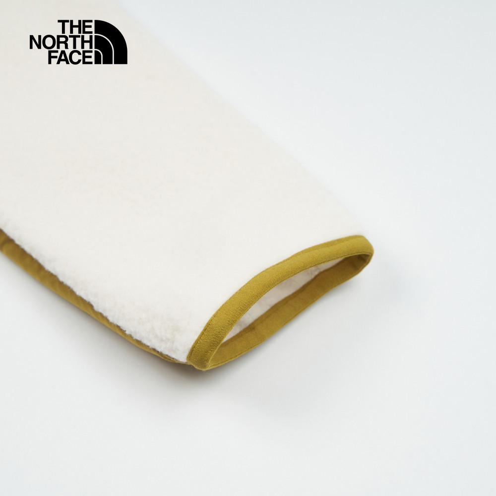 【限時搶購】女款白綠拼接保暖立領抓絨外套｜5AYL0I5