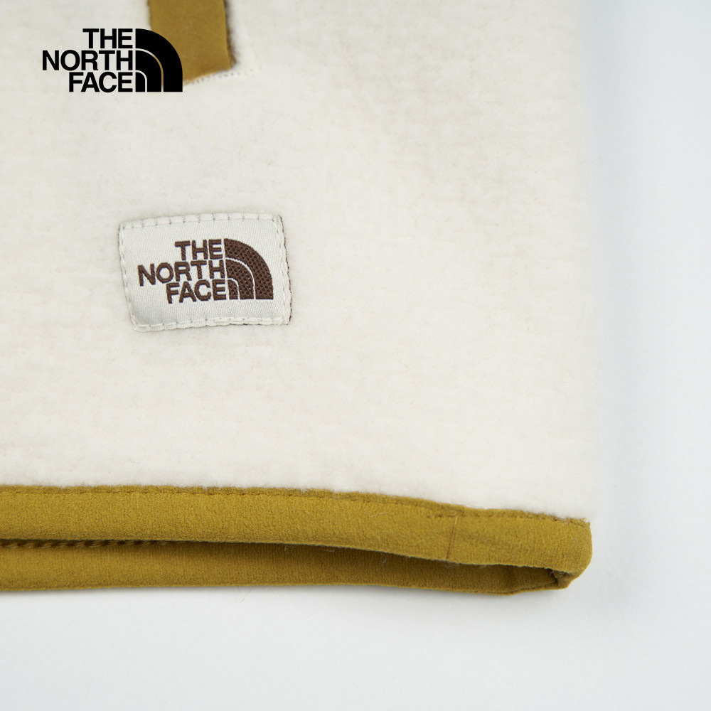 【限時搶購】女款白綠拼接保暖立領抓絨外套｜5AYL0I5