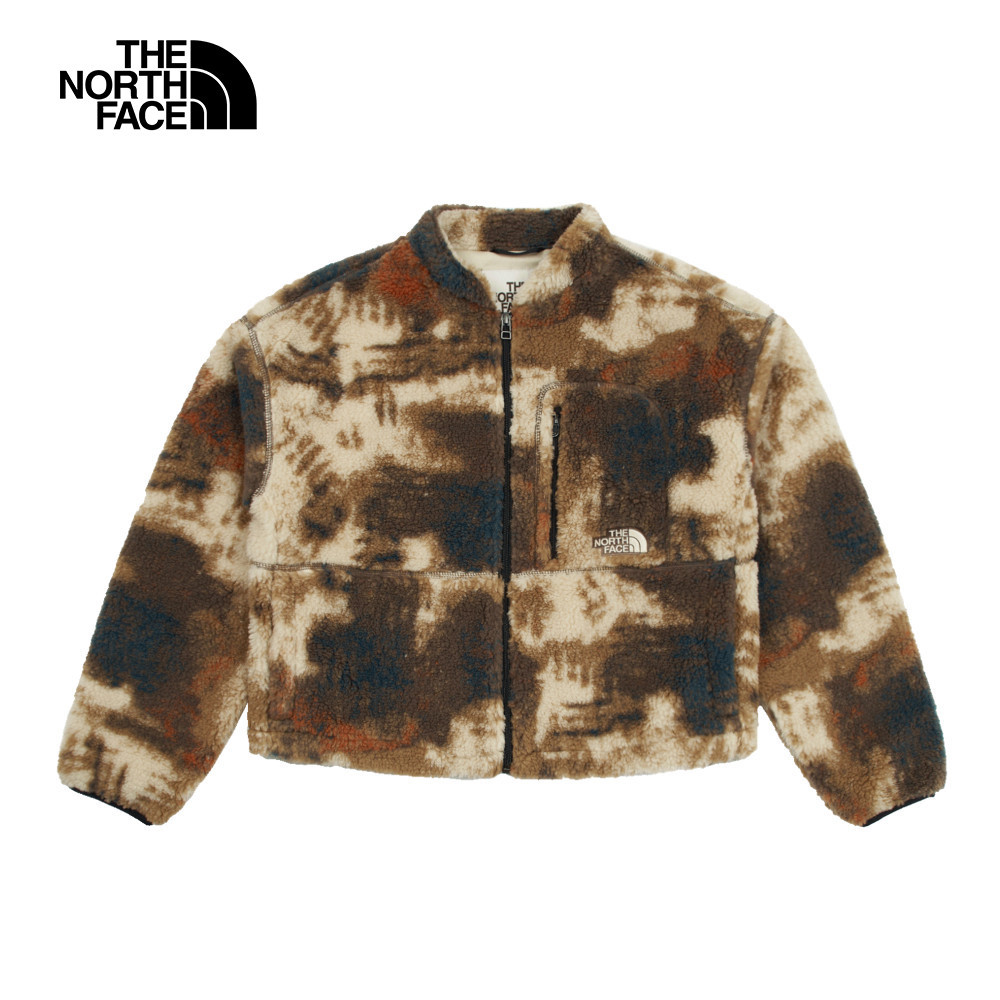 The North Face北面女款棕黑渲染舒適保暖可調節下擺抓絨外套｜83UV4QO－迅