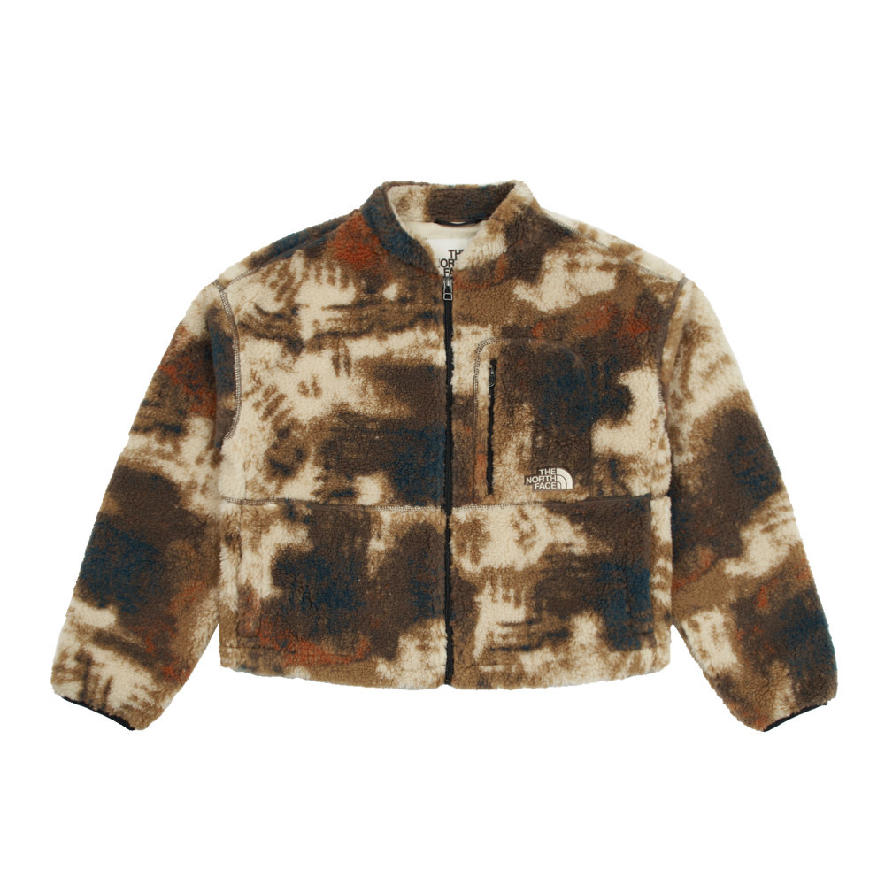 The North Face北面女款棕黑渲染舒適保暖可調節下擺抓絨外套｜83UV4QO