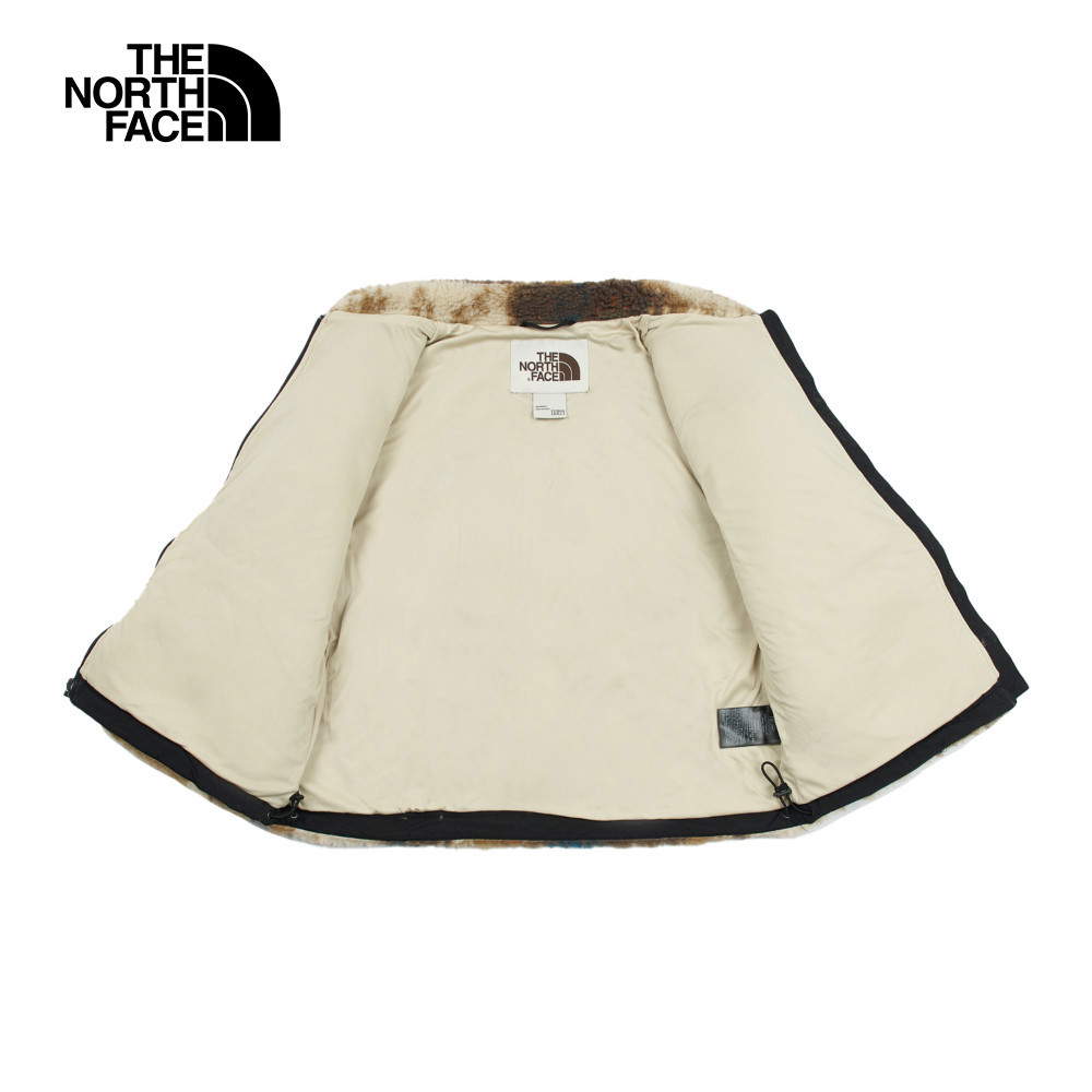 The North Face北面女款棕黑渲染舒適保暖可調節下擺抓絨外套｜83UV4QO